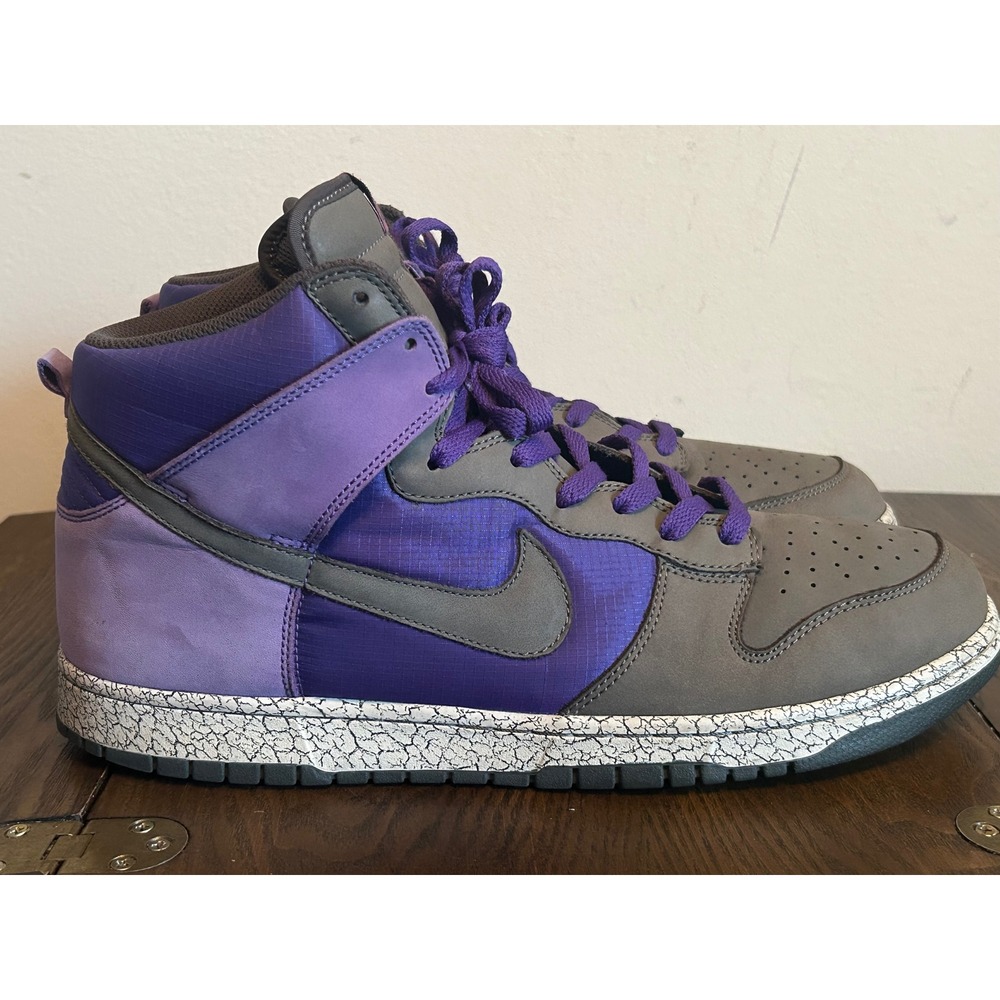 Nike Dunk high SB Premium Earthquake Size 14 Purple Grey
